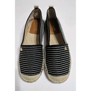 Lauren Ralph Lauren Women's Cameryn Striped Espadrille Slip-on Flats 8.5B